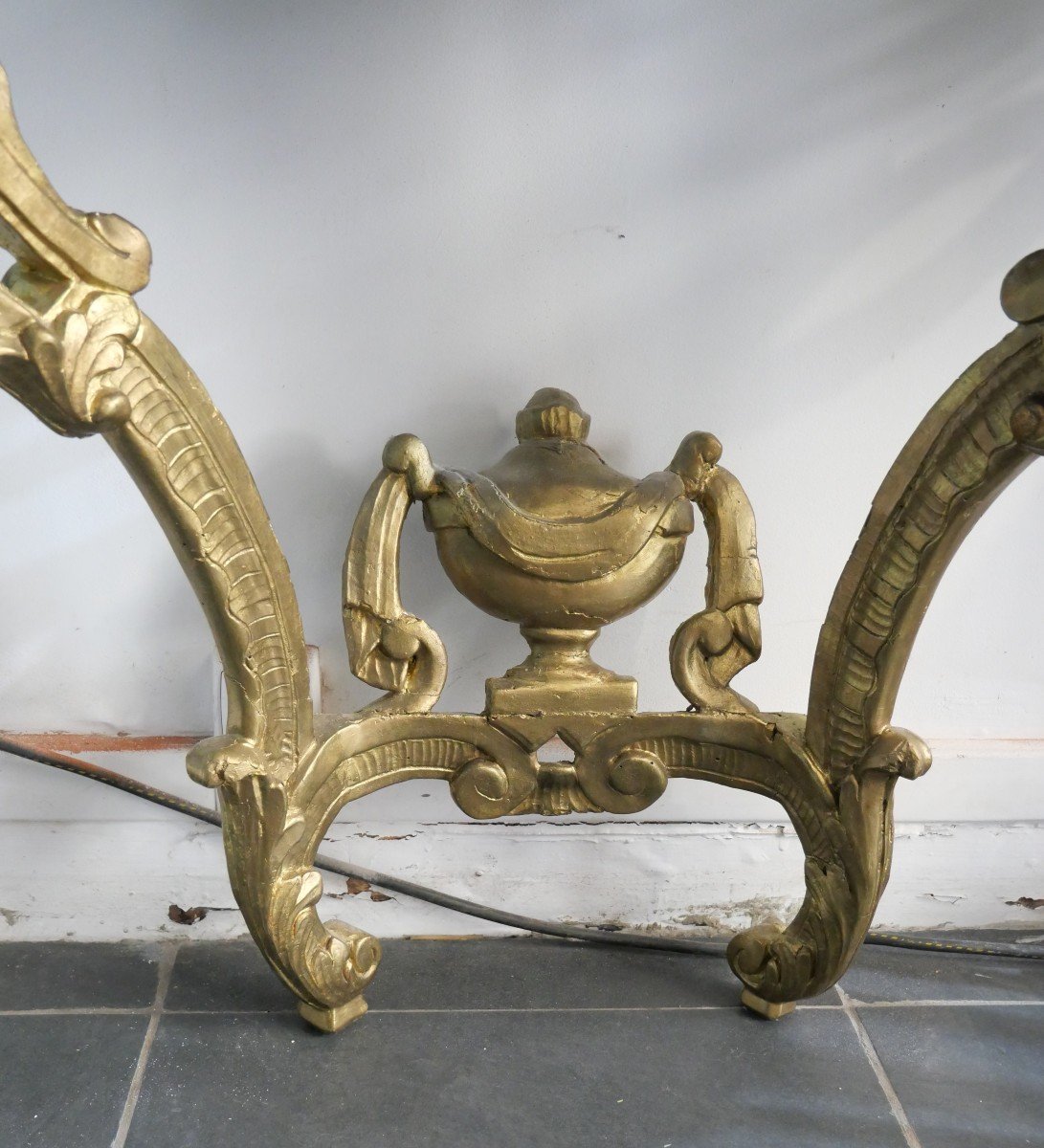 18th Century Gilded Wood Console-photo-1