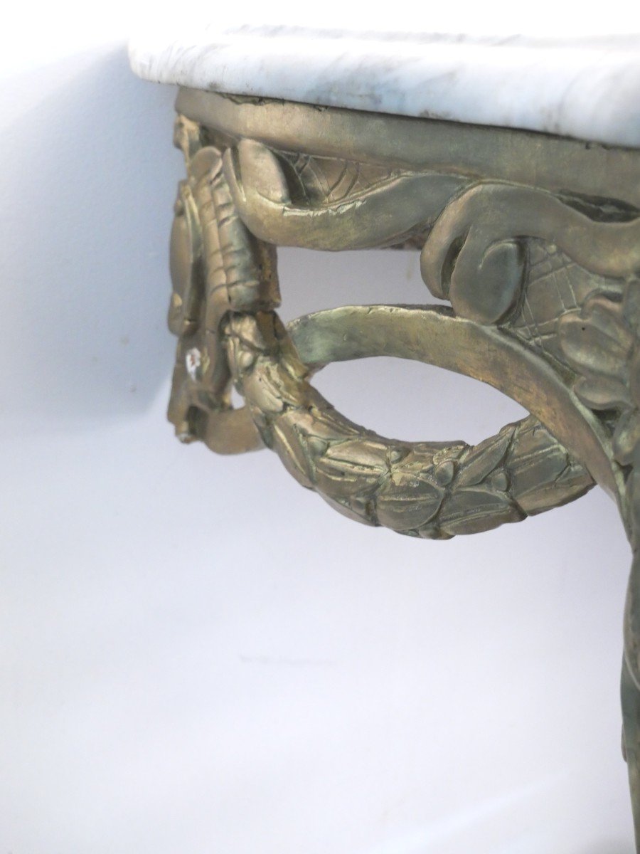 18th Century Gilded Wood Console-photo-2