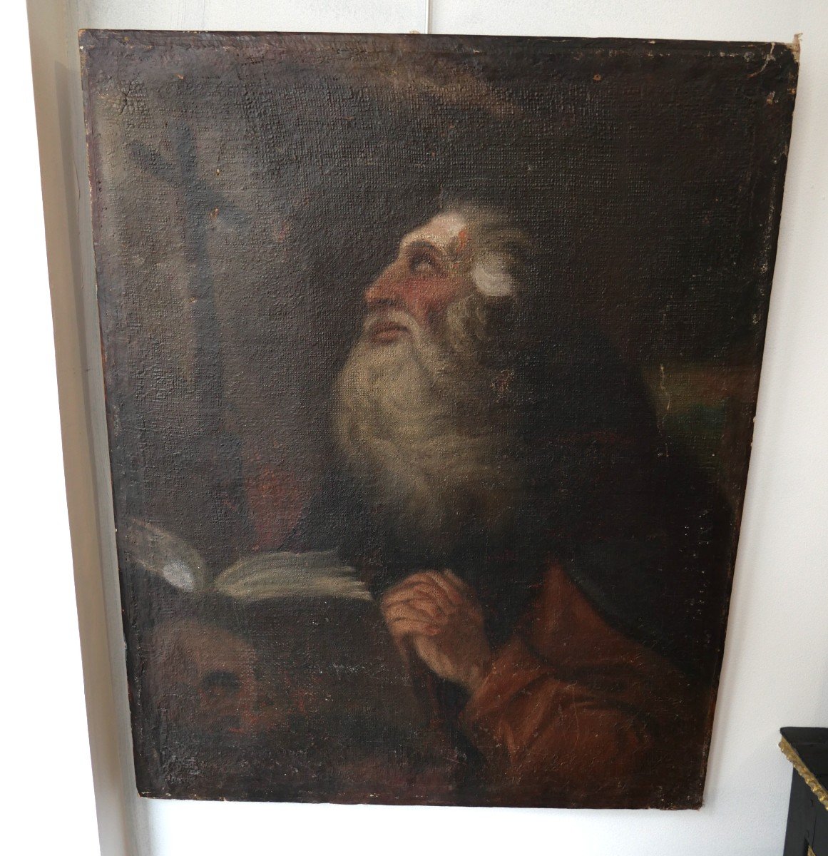 Saint Jerome Oil On Canvas 17th