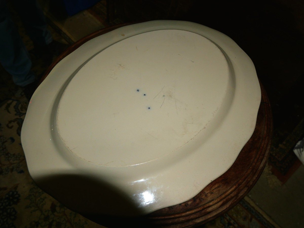 Large Monogrammed Earthenware Dish-photo-3