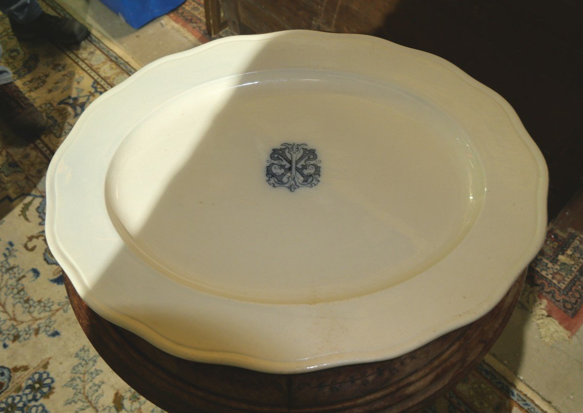 Large Monogrammed Earthenware Dish