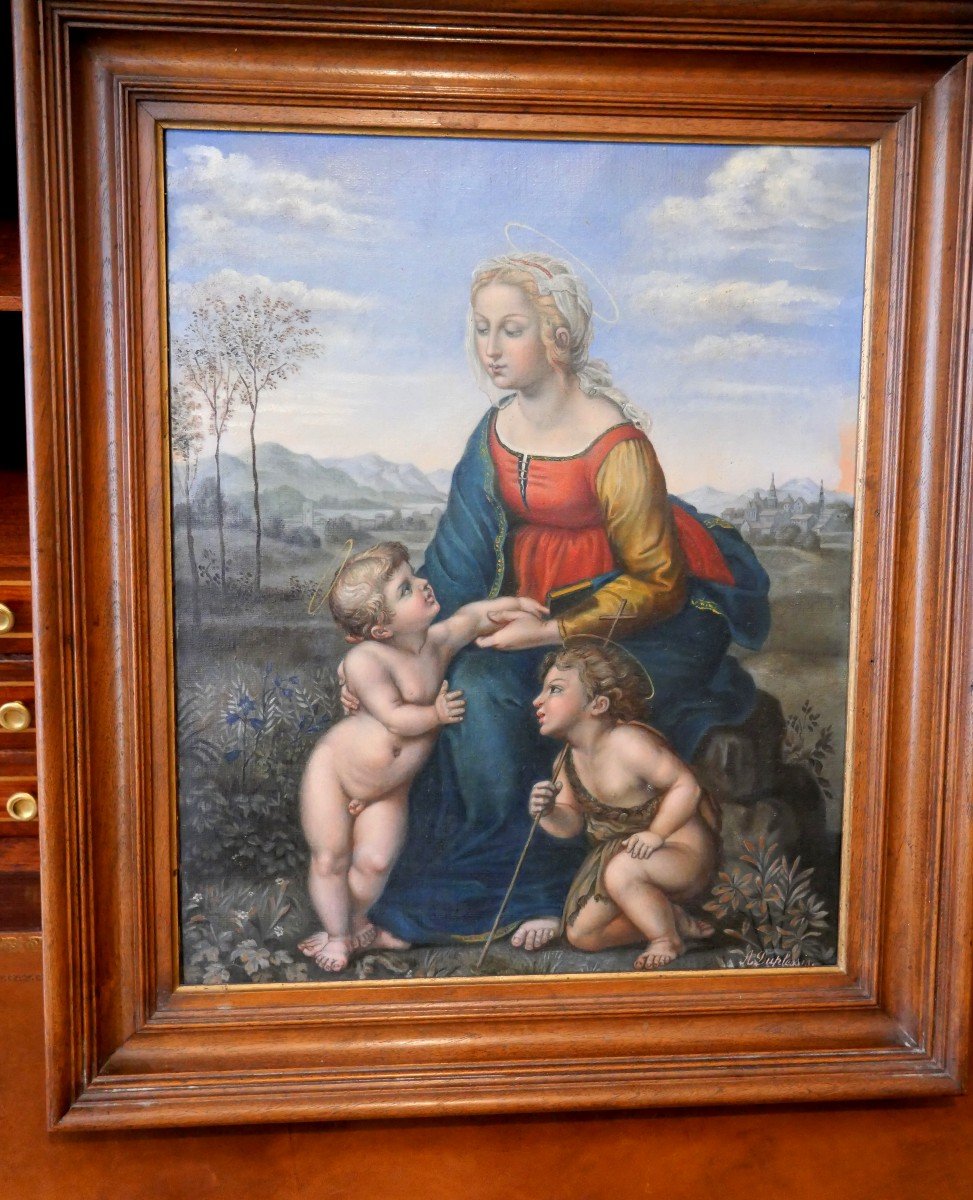 Oil On Canvas After Raphael-photo-2