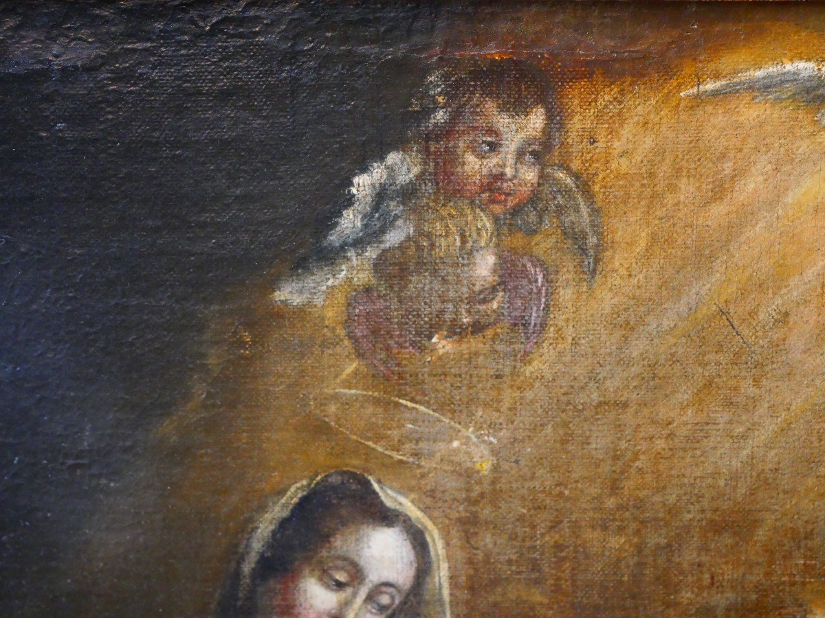 An Annunciation Oil On Canvas 17th-photo-1