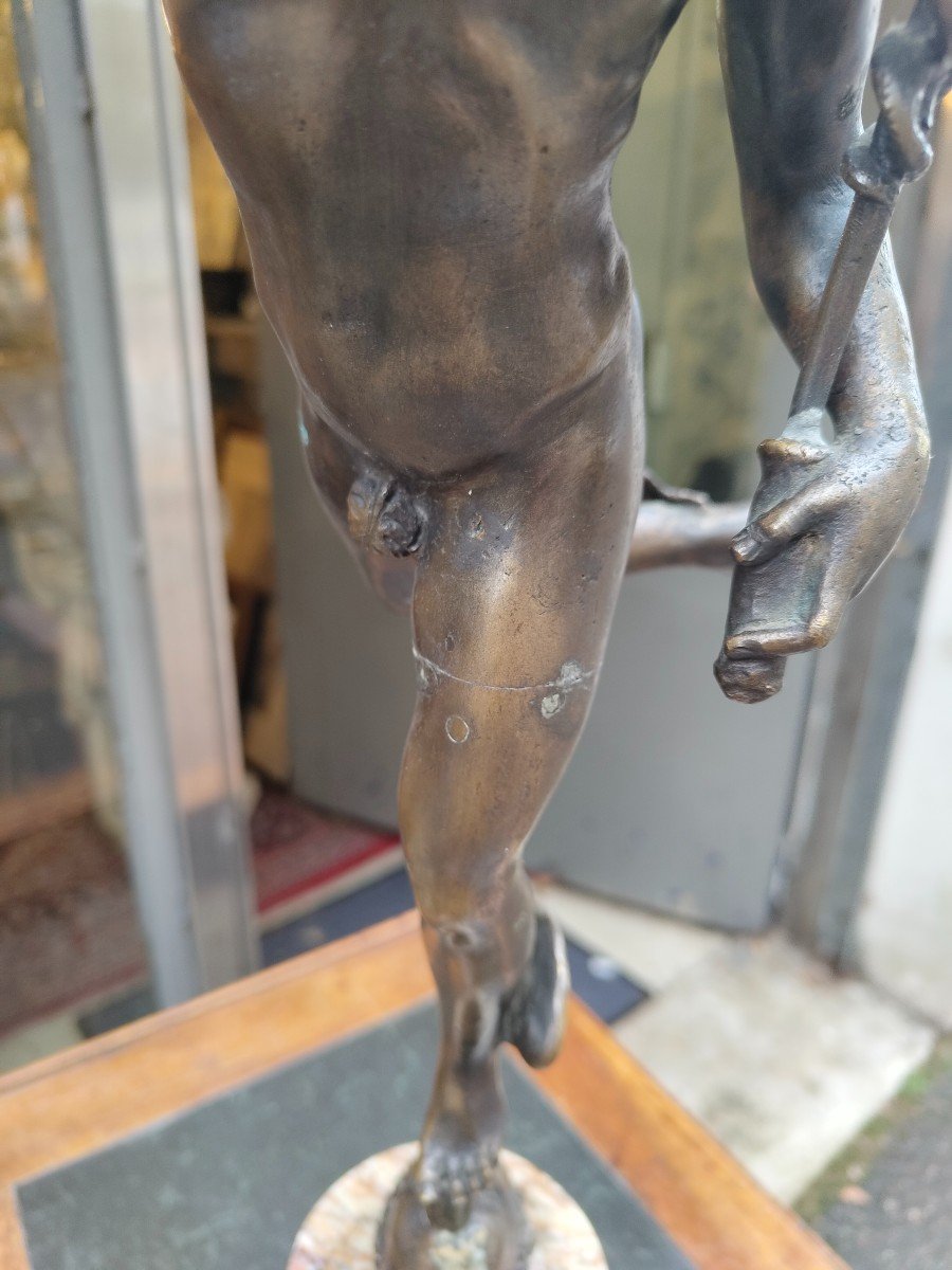 Flying Mercury In Patinated Bronze -photo-4