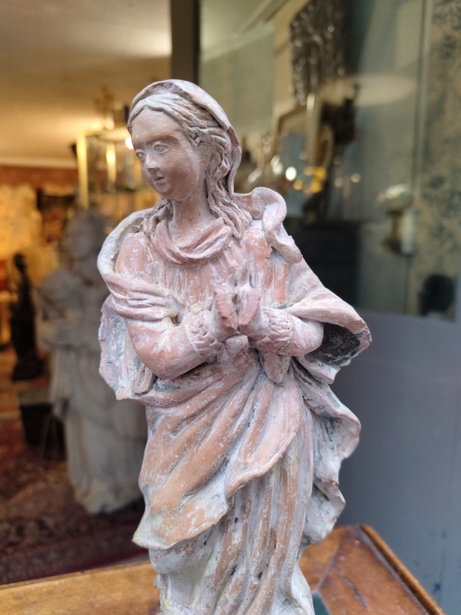 Holy Virgin In Terracotta 18th-photo-2