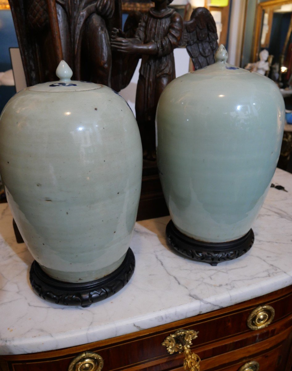 Pair Of Chinese Ginger Jars 19th Century-photo-4