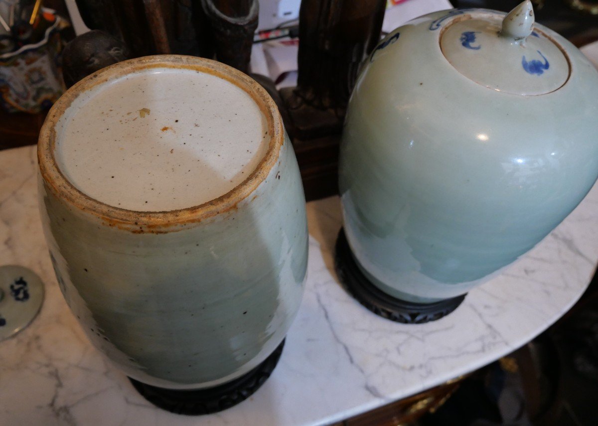 Pair Of Chinese Ginger Jars 19th Century-photo-1