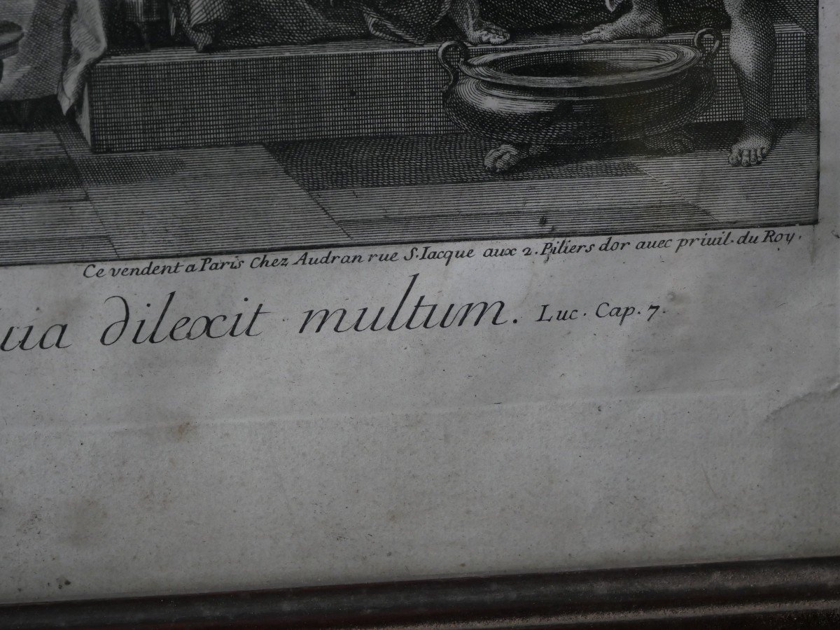 Gravure 18e Scène Biblique d'aprés Poussin -photo-4