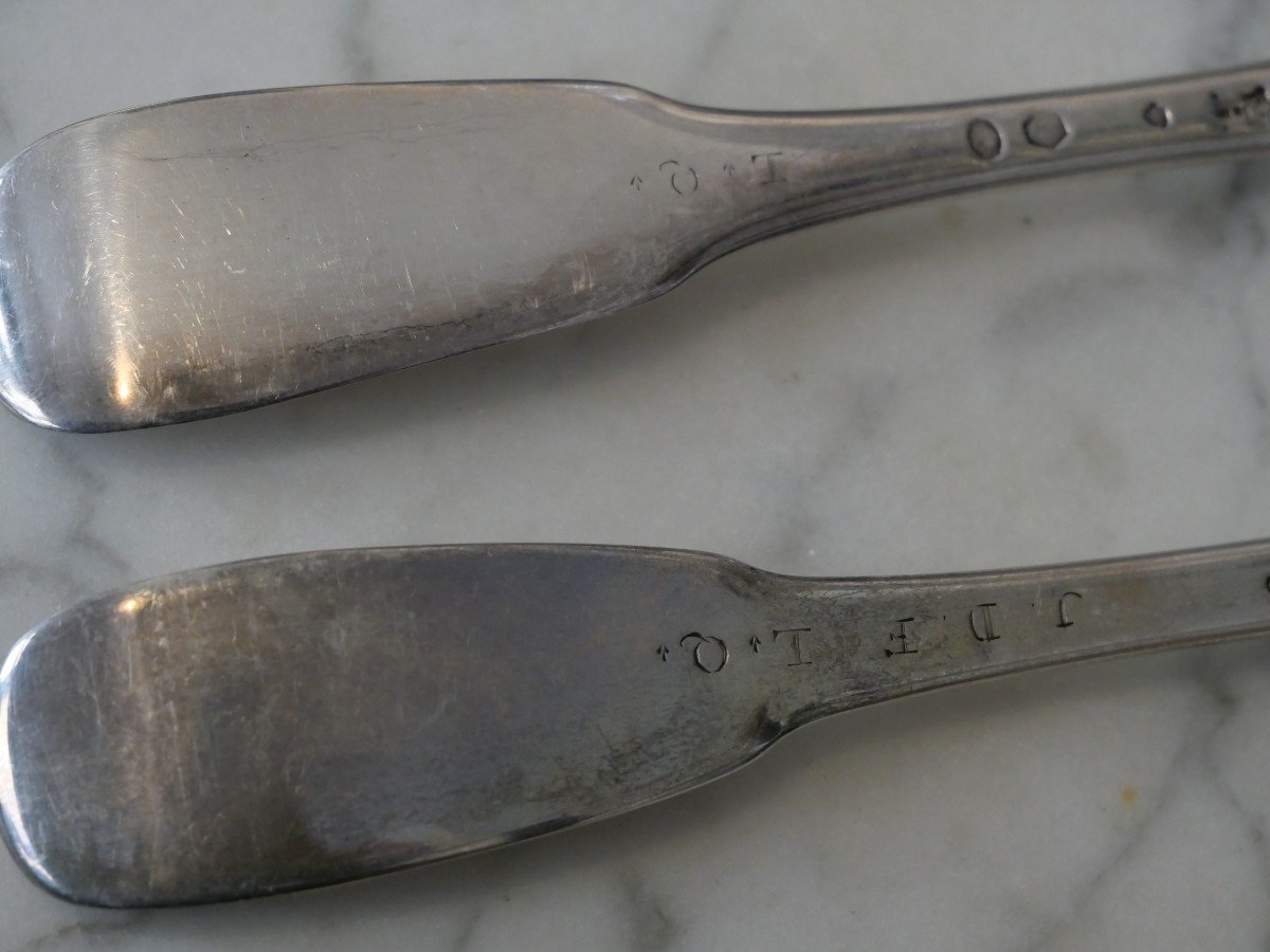 Pair Of 18th Century Silver Cutlery -photo-4