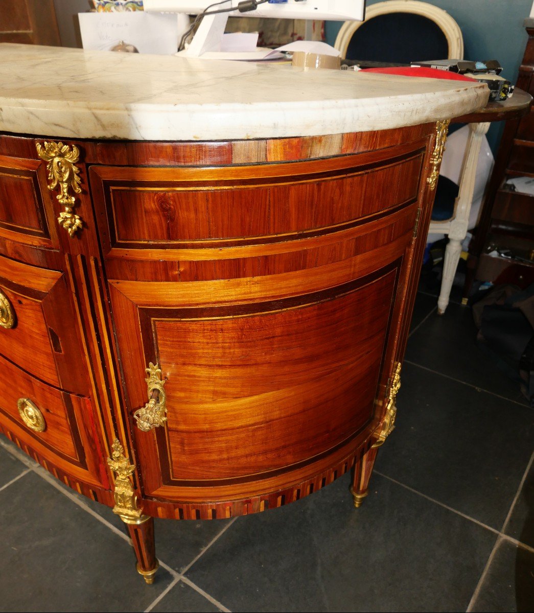 Commode Demi Lune Louis XVI-photo-2