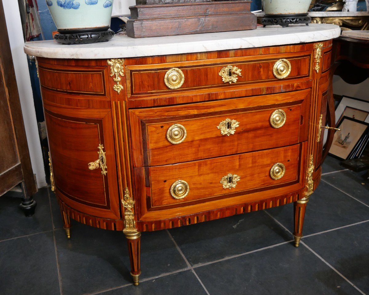 Louis XVI Half Moon Chest Of Drawers