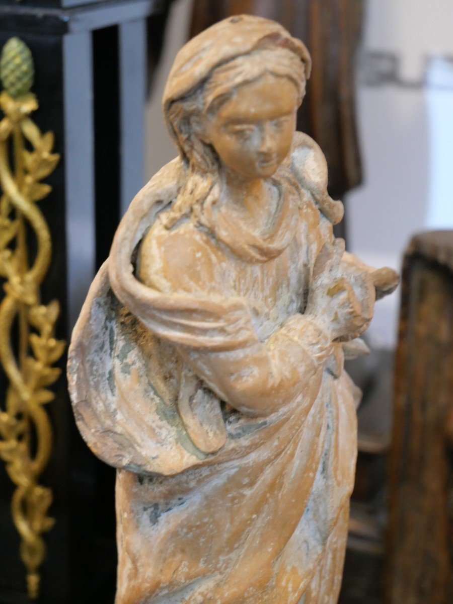 18th Century Terracotta Virgin-photo-1