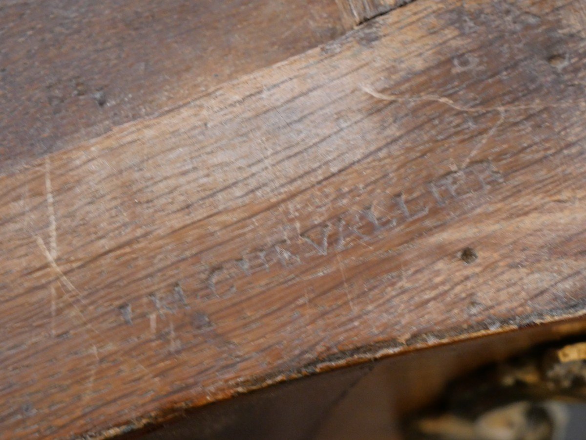 Small Chest Of Drawers Stamped Jm Chevallier -photo-2