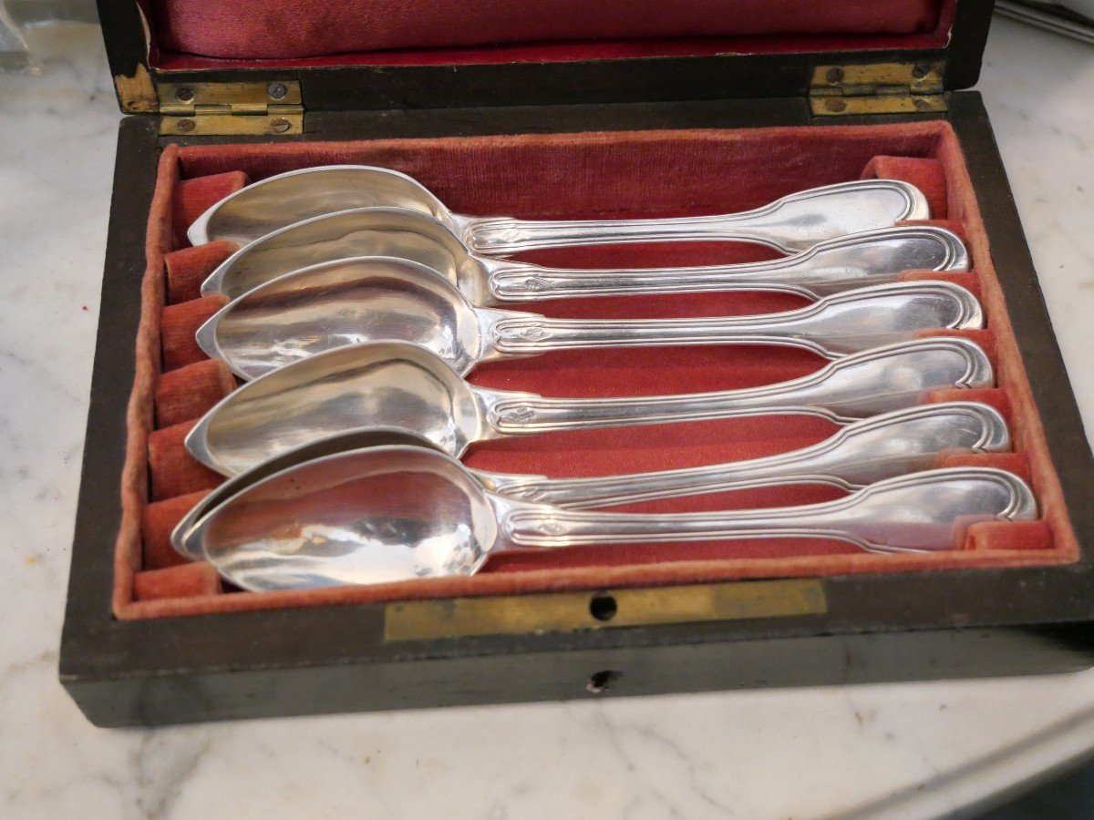 Napoleon III Silver Small Spoons Box