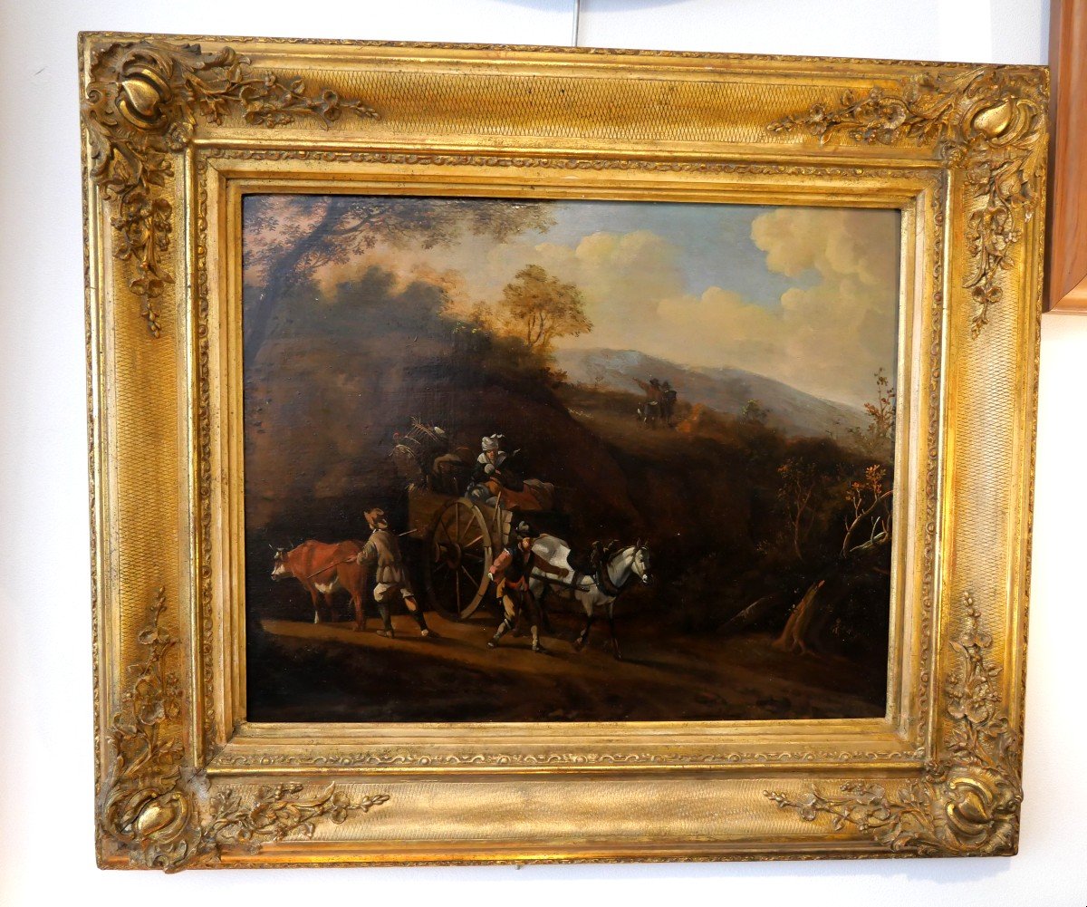 17th Century Dutch Countryside Oil-photo-2