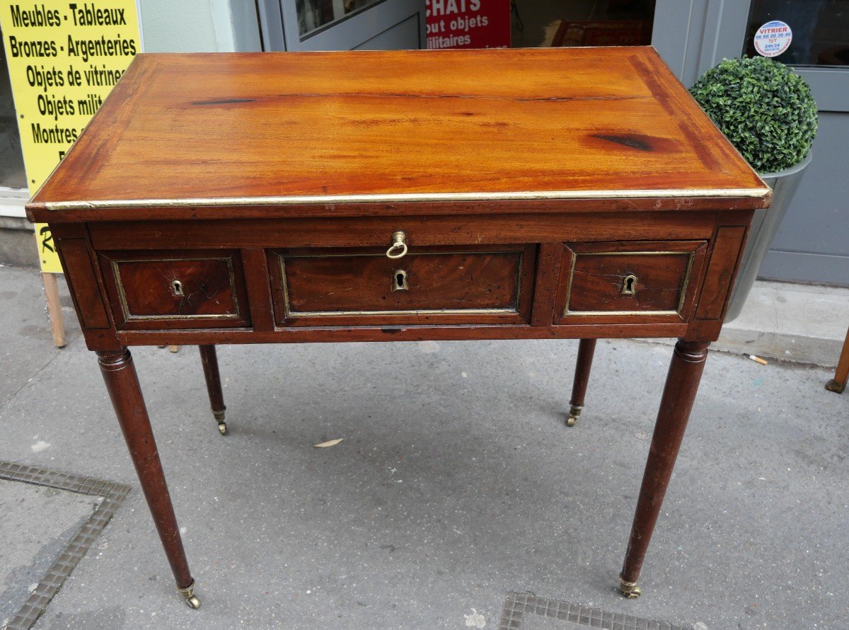 18th Century Mahogany Men's Dressing Table-photo-2