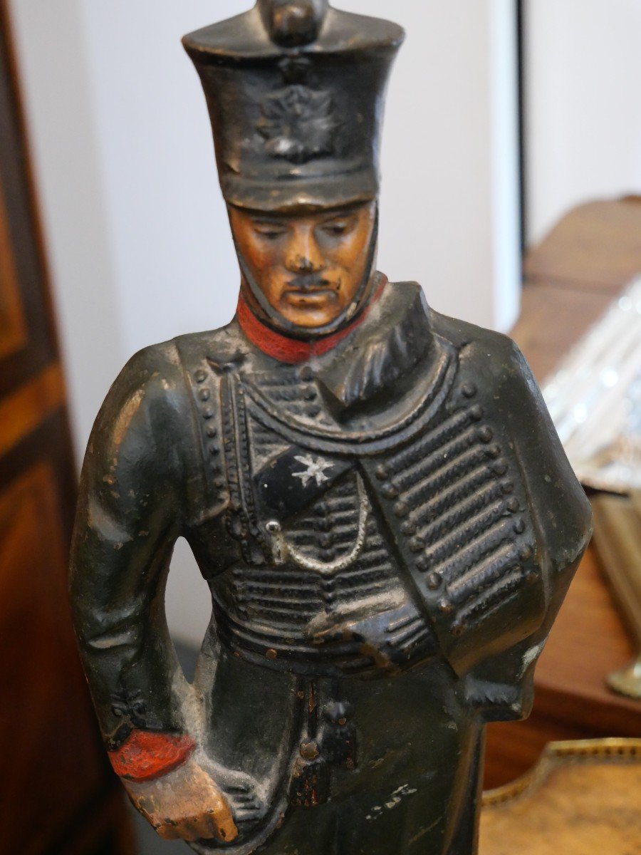 Officier Prussien En Bronze Polychrome-photo-2