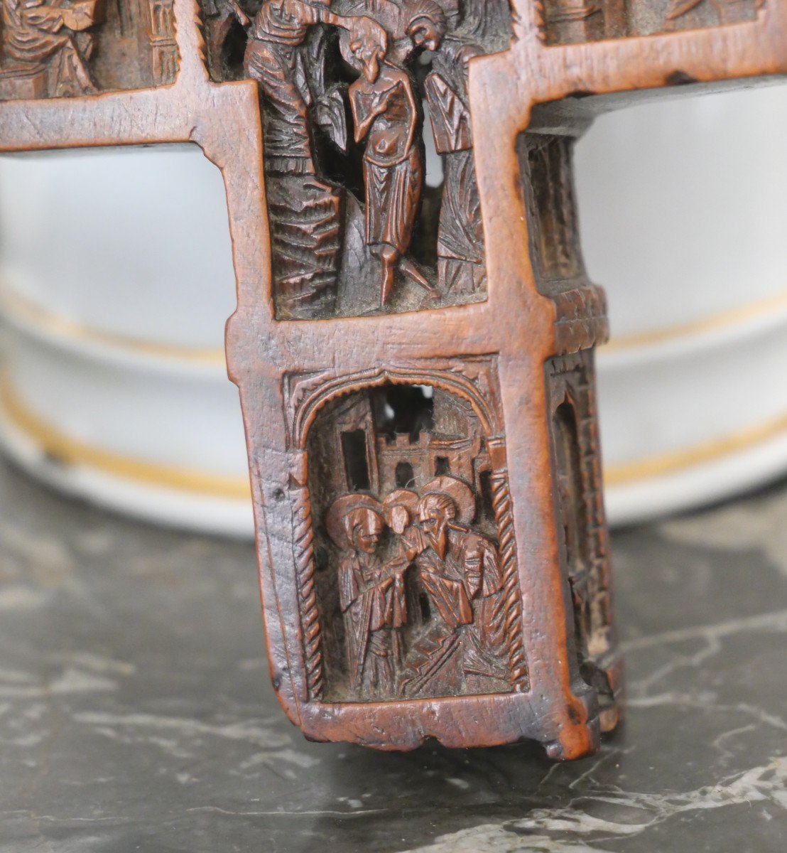 Cross Mount Athos Boxwood 18th Century-photo-3