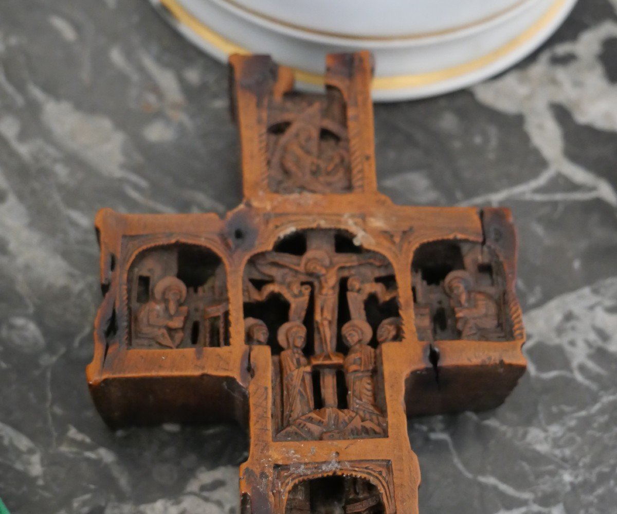 Cross Mount Athos Boxwood 18th Century-photo-4