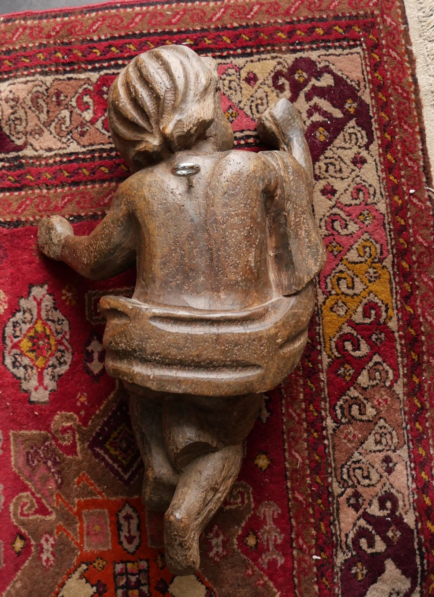 19th Century Wooden Angel-photo-4