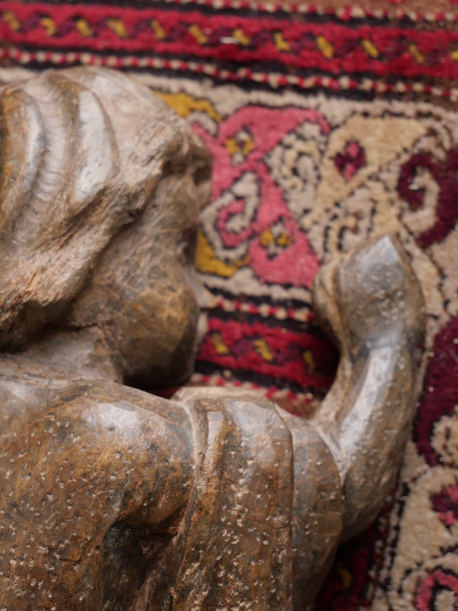 19th Century Wooden Angel-photo-1