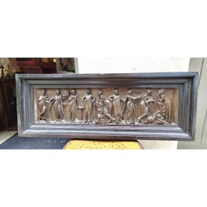 Large Bronze Bas Relief In The Antique Kiln