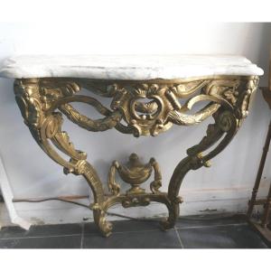 18th Century Gilded Wood Console