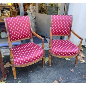  Pair Of Directory Armchairs 