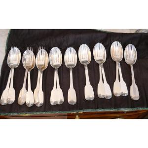 19th Century Solid Silver Cutlery Set