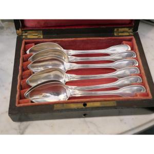 Napoleon III Silver Small Spoons Box