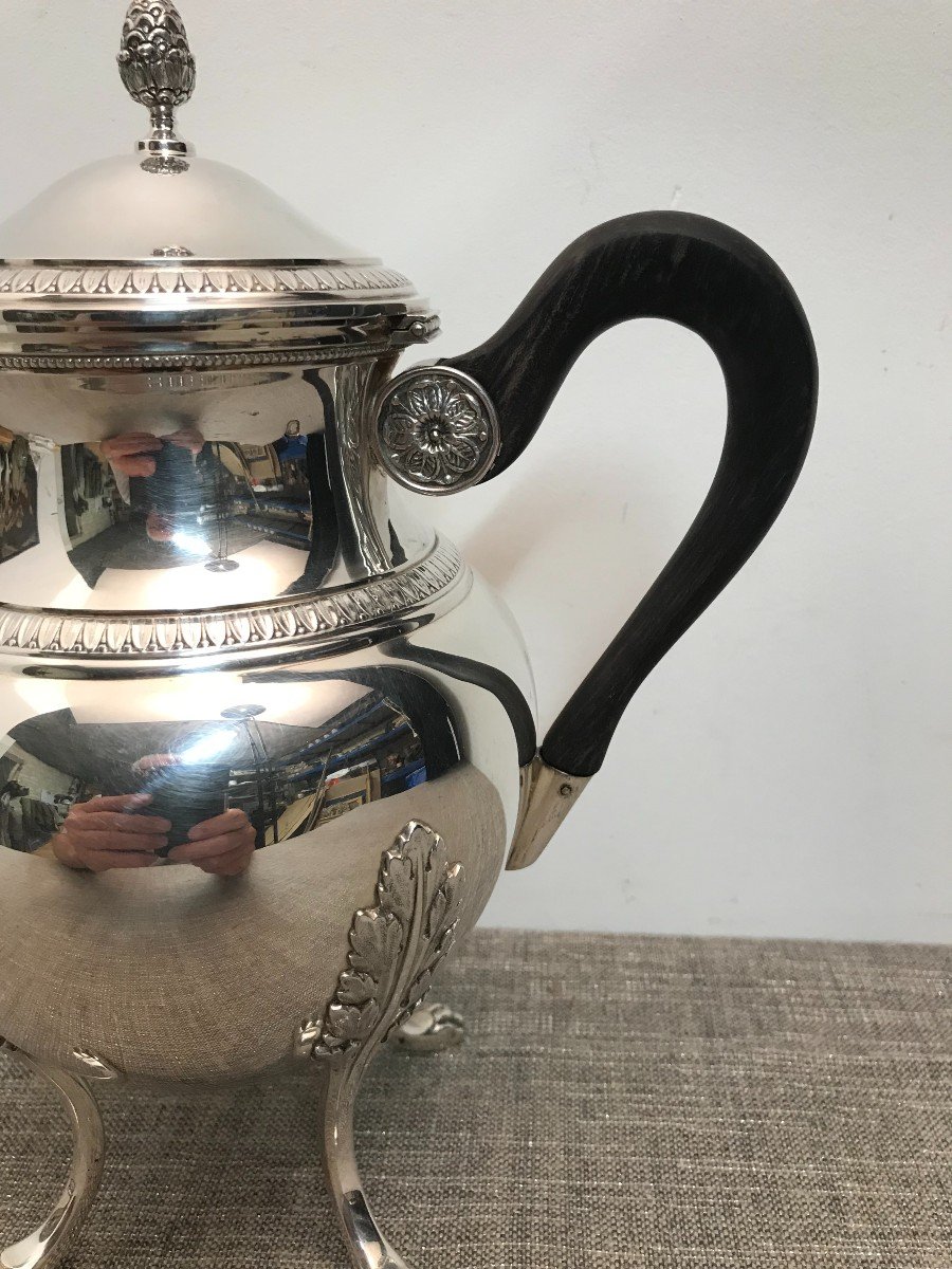 Sterling Silver Jug With Neck Brace Hallmark By Tétard Frères-photo-3