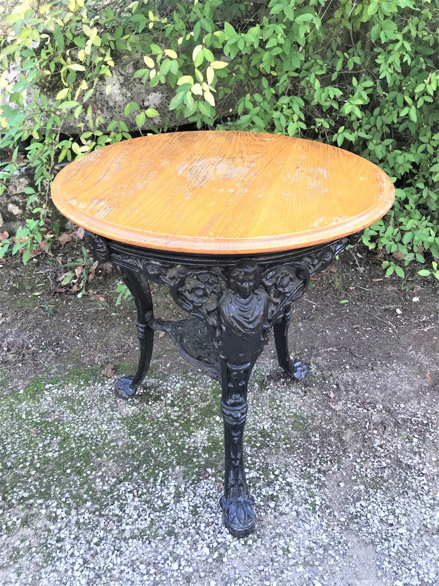 Table guéridon en fonte vers 1880 époque XIXème siècle-photo-2