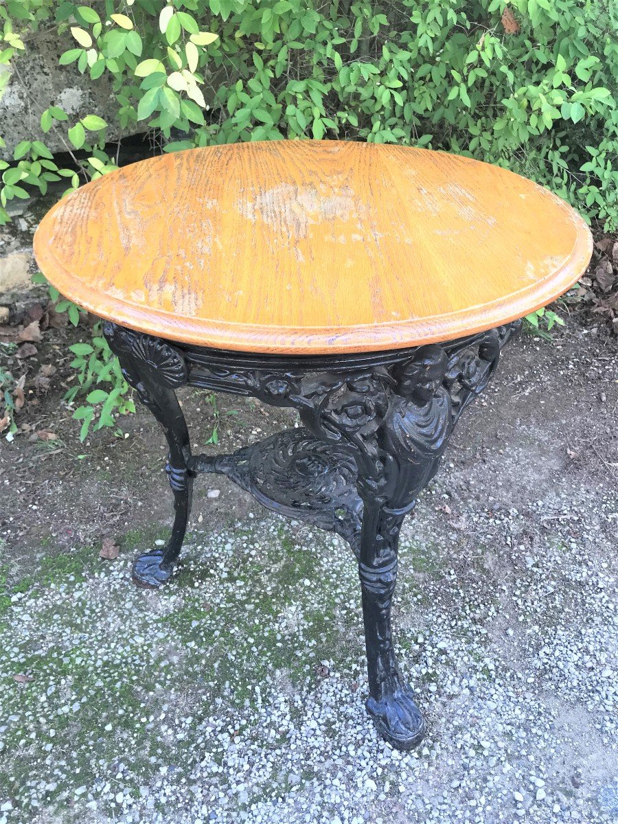 Table guéridon en fonte vers 1880 époque XIXème siècle-photo-3