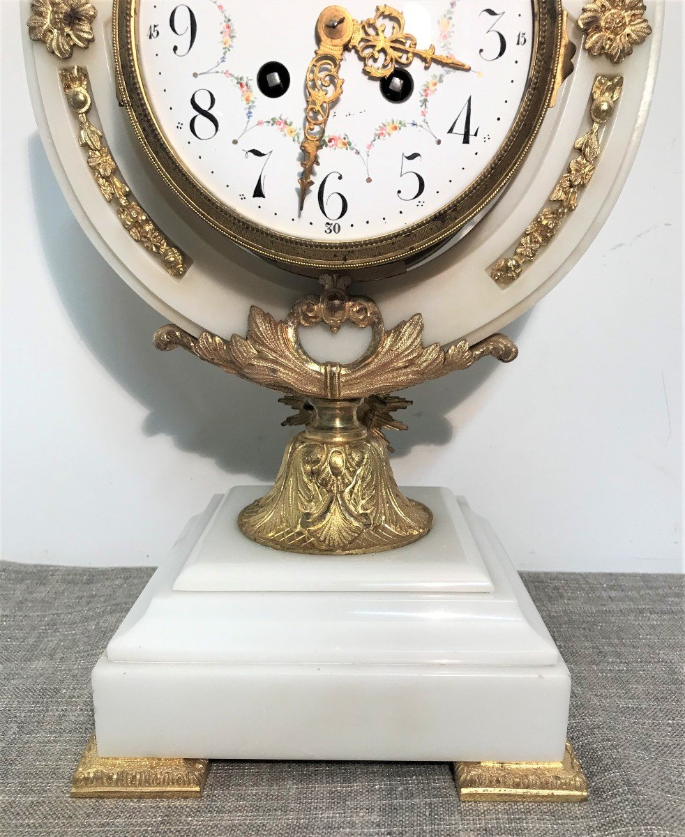 Louis XVI Style Lyre Clock Early 20th Century-photo-3