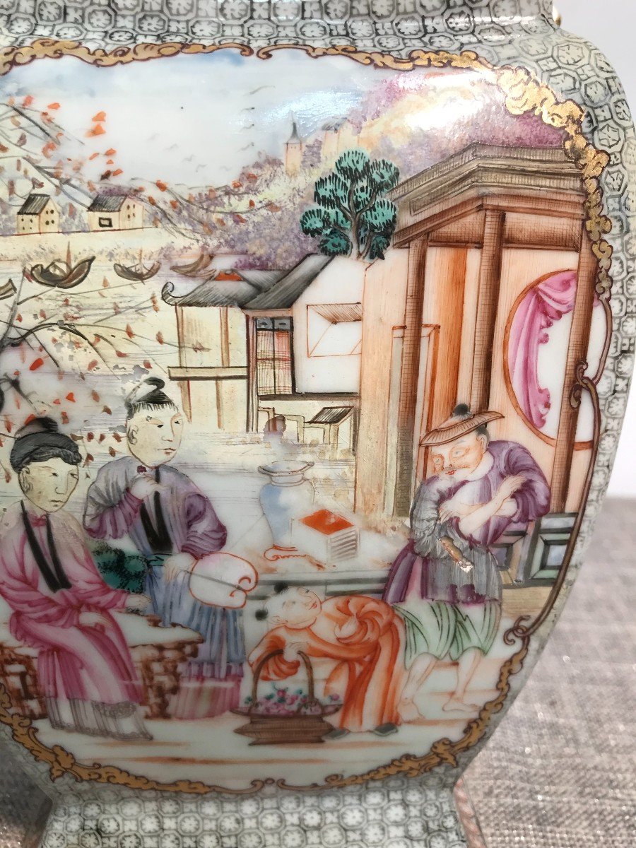 Paire de vases de Chine en porcelaine XVIIIème siècle-photo-7