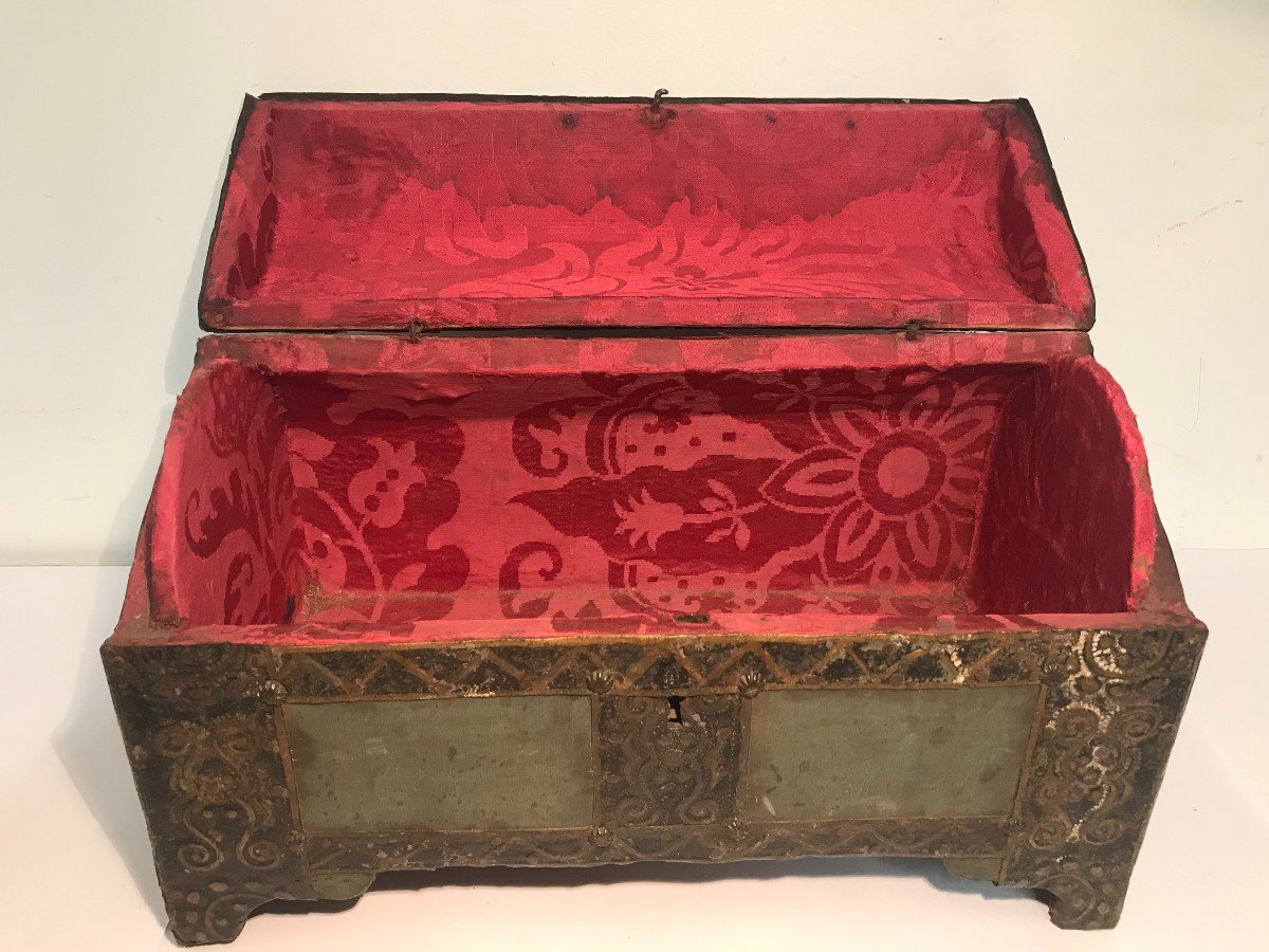 Italian Wooden Box From The 18th Century-photo-3