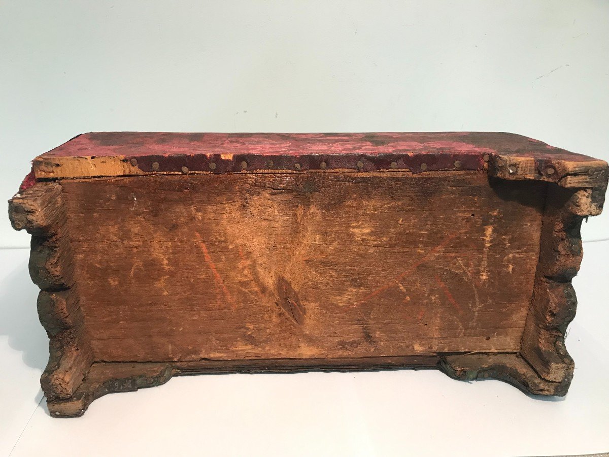 Italian Wooden Box From The 18th Century-photo-6