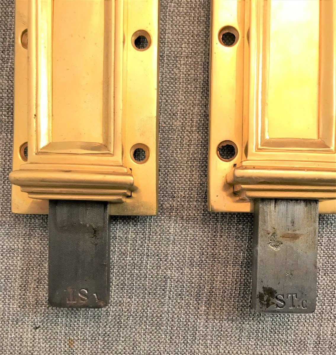 Latches In Gilded Bronze 19th Century-photo-4