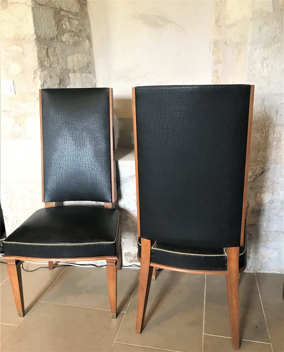 Pair Of Chairs 1930-40 In The Taste Of Jules Leleu-photo-4