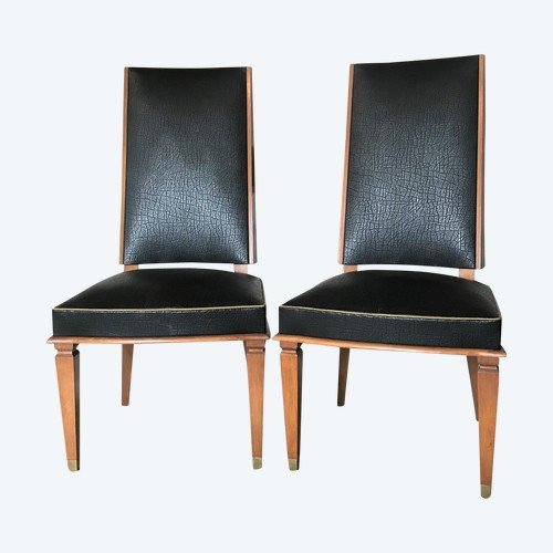 Pair Of Chairs 1930-40 In The Taste Of Jules Leleu