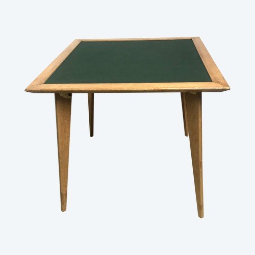 Table à jeux dans le goût de Prouvé XXème siècle