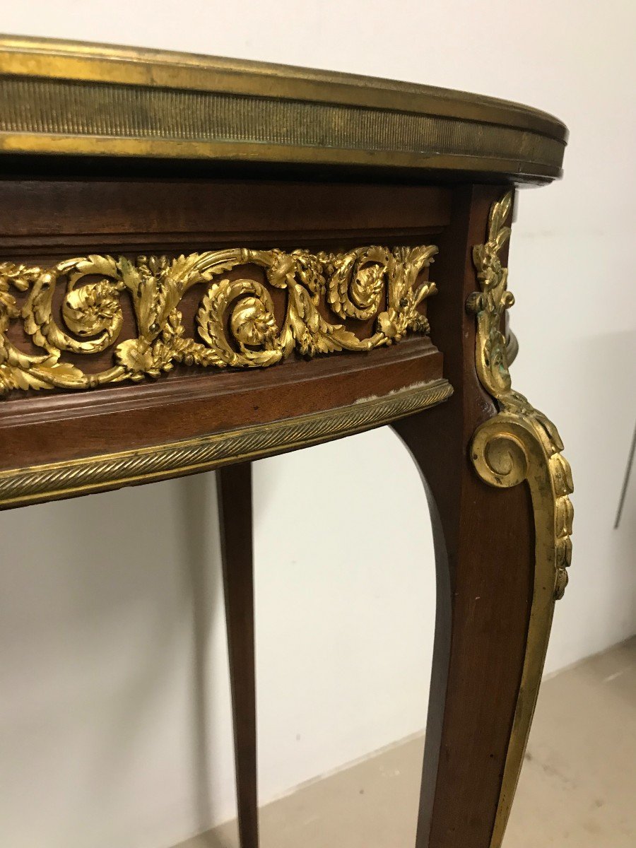 Napoleon III Period Table In Mahogany And Gilded Bronze-photo-6