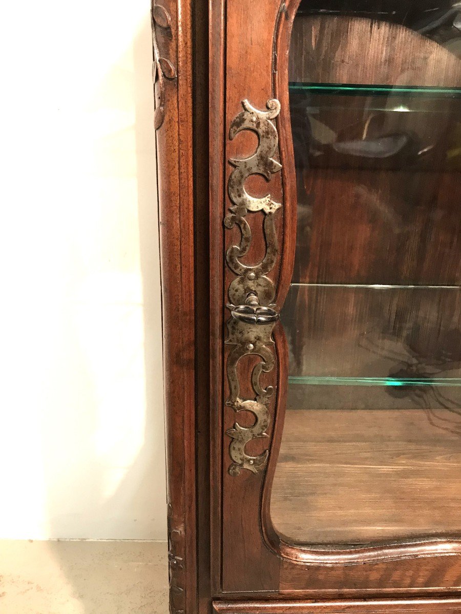 Small Provençal Walnut Display Case From The 19th Century-photo-1