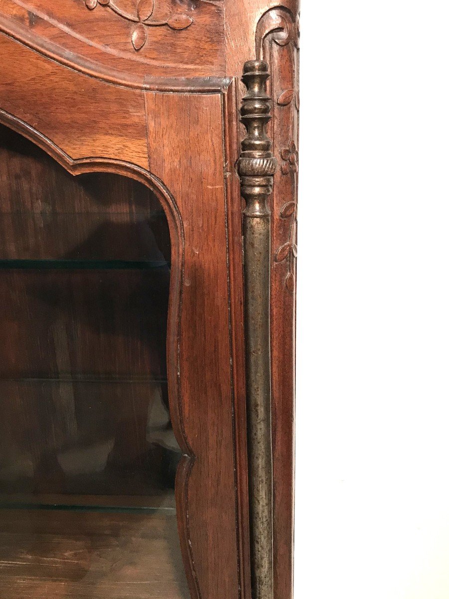 Small Provençal Walnut Display Case From The 19th Century-photo-3
