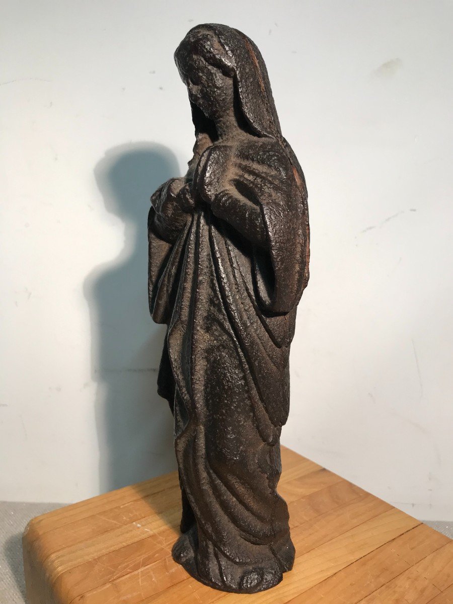 Cast Iron Virgin From The 18th Century-photo-4