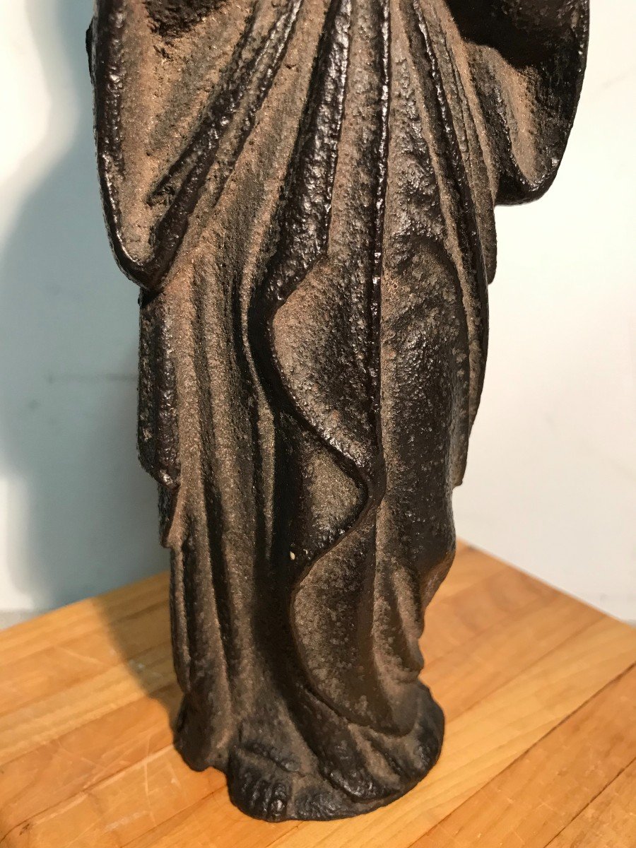 Cast Iron Virgin From The 18th Century-photo-6