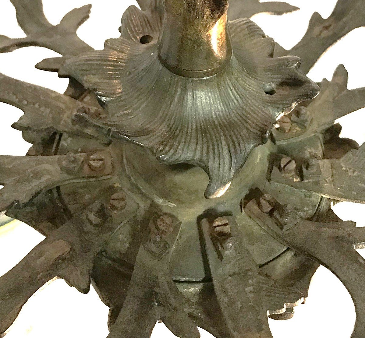 19th Century Bronze Chandelier With 12 Lights-photo-5