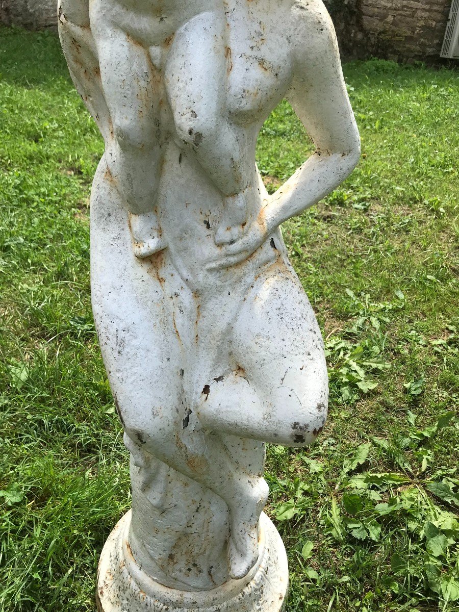 Statue de parc en fonte formant jardinière-photo-3