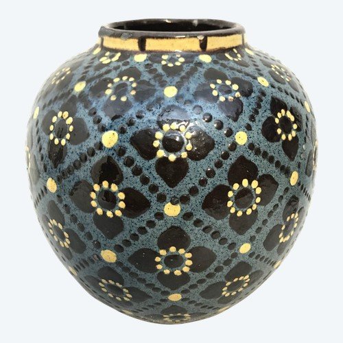 Glazed Ceramic Vase By Paul Jacquet 1930