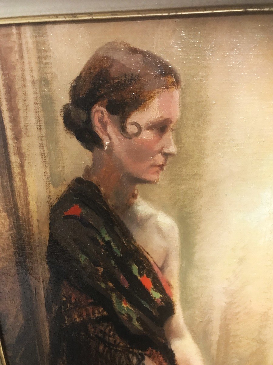 Painting Portrait Of A Young Woman 1936-photo-3